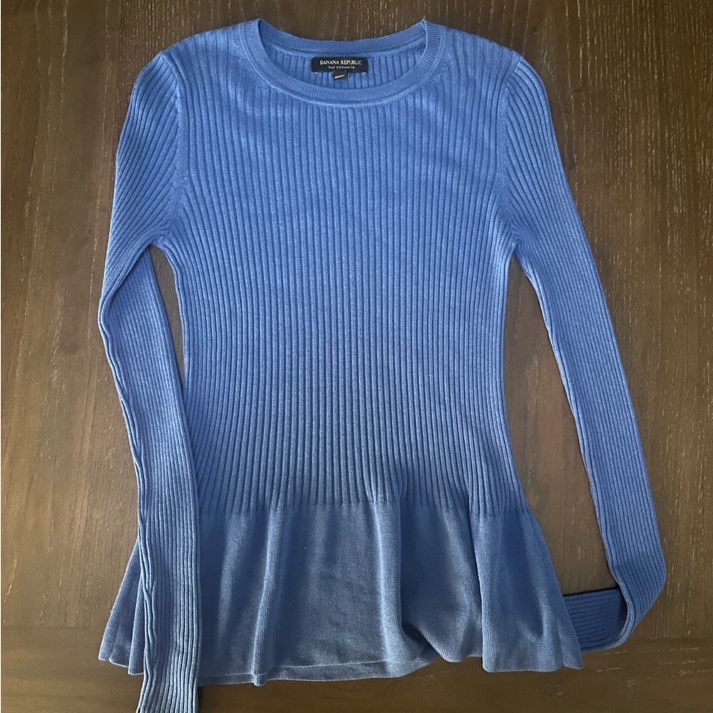 BANANA REPUBLIC Silk/Cashmere Blend Sweater Sz XXS | Blue
